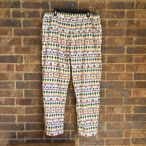 Hanna Andersson Adult Flannel Pajama Pants Elf Fair Isle Size XXL Unisex - Picture 2 of 4